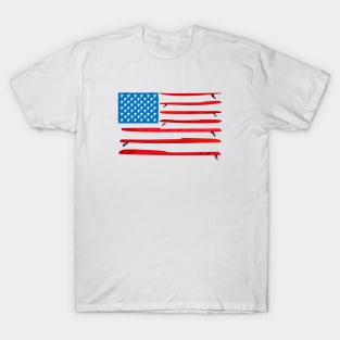 USA Stand-Up paddleboard Surf Shaka Flag T-Shirt